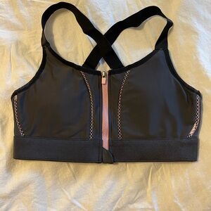 Fabletics Black High-Impact Sports Bra with Racerback